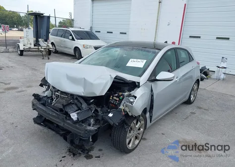 2014 Hyundai Elantra Gt Base W/Blue из США, поврежденный, VIN KMHD35LH7EU177227